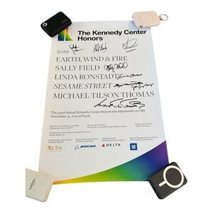 2019 Kennedy Center Honors Autographed Poster Earth Sally Field Linda Ronstadt